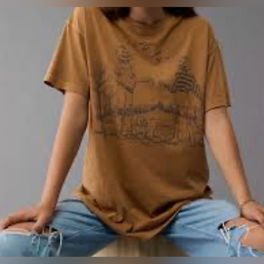 American Eagle Pumpkin Skeleton Graphic Tee - XS/S